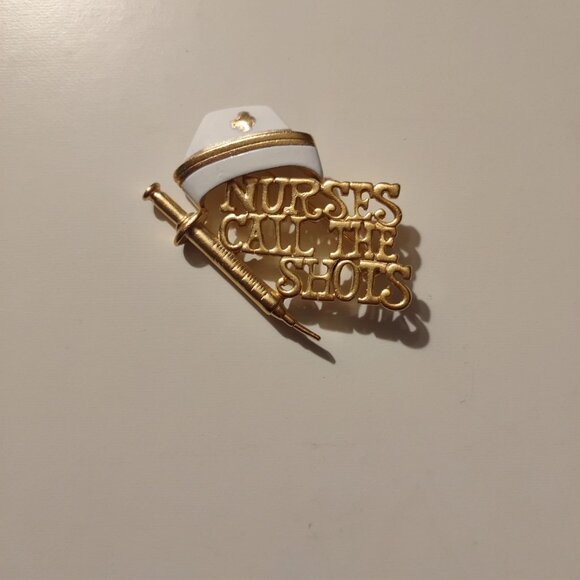 Nursing Themed Pin Set With Cute Designs & Gold-Tone Brooch-LIKE NEW - Picture 5 of 7